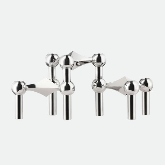 Ljusstakar i silver – Forma – 3 pack
