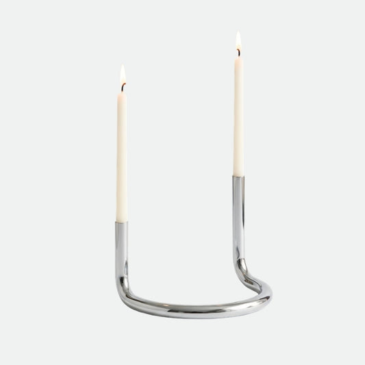 Ljusstake i silver – Svala – Modern design