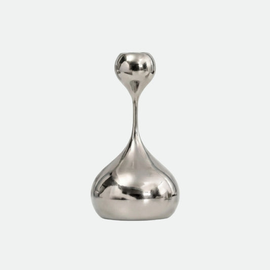 Ljusstake i silver – Droppen Liten – 15 cm