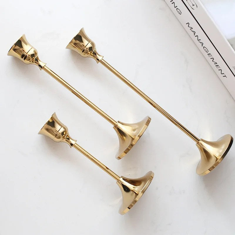 Ljusstakar i mässing – 3 pack – Nova