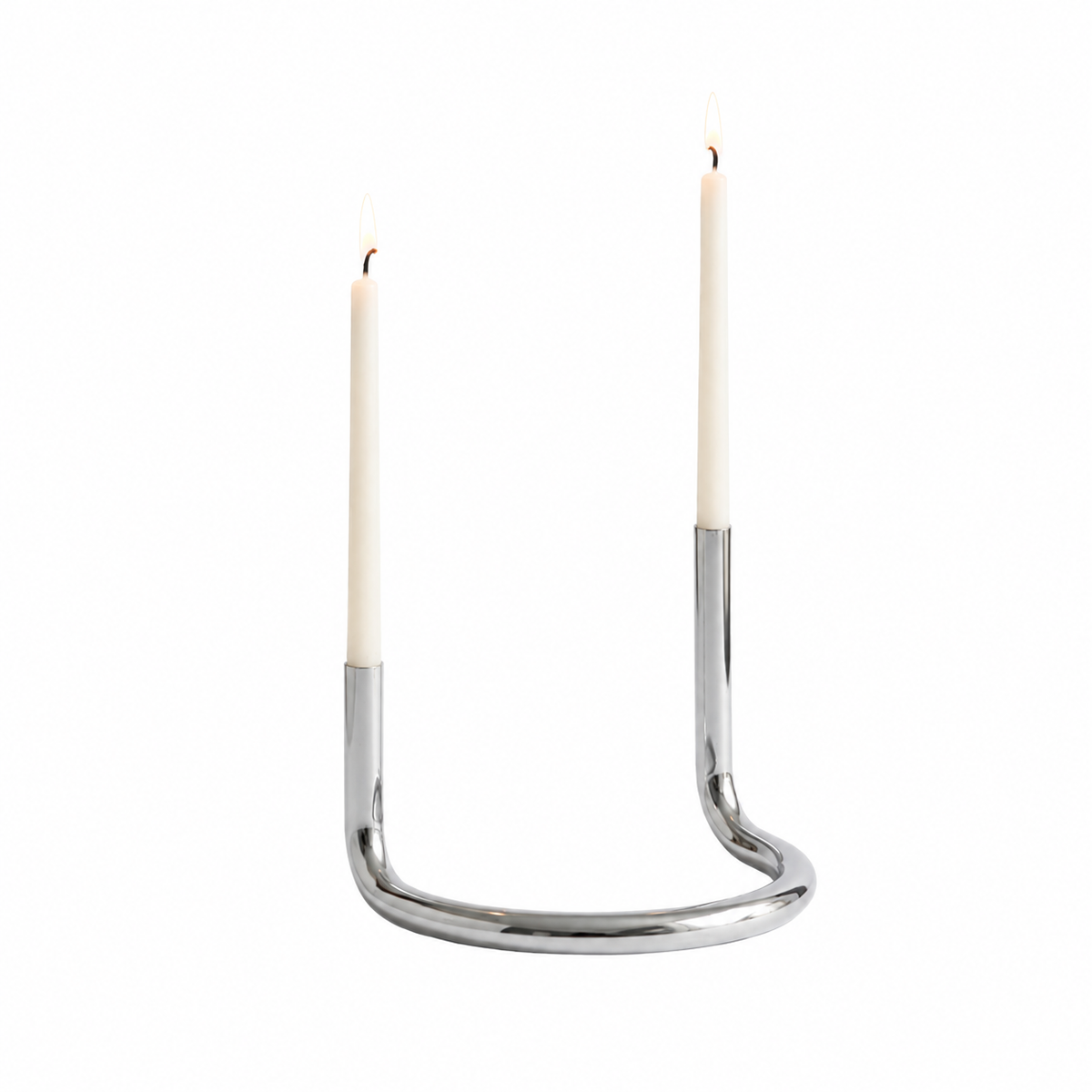 Ljusstake i silver – Svala – Modern design