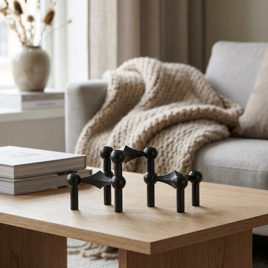 Ljusstake i svart – Forma – 1 pack