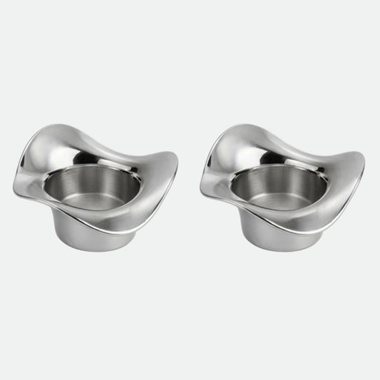 Ljusstakar i silver i rostfritt stål – Blomman