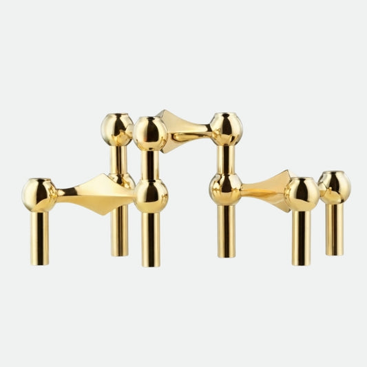 Ljusstakar i mässing – Forma – 3 pack