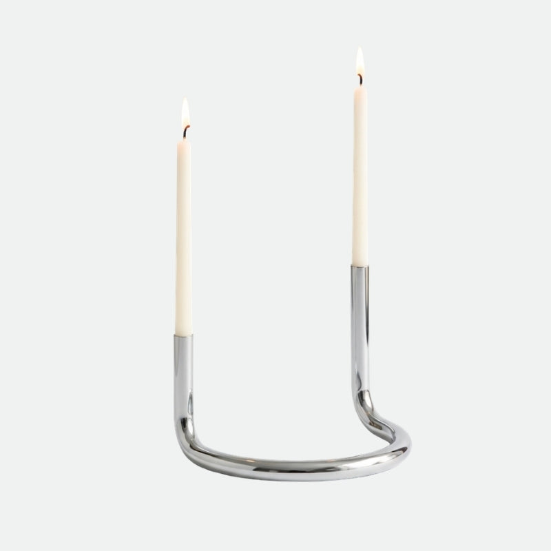 Ljusstake i silver – Svala – Modern design