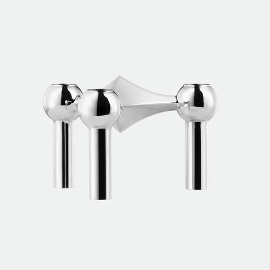 Ljusstake i silver – Forma – 1 pack