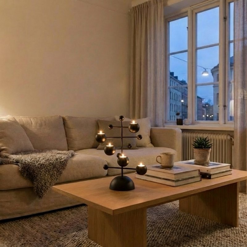 Ljusstake i svart – Orion – Modern design