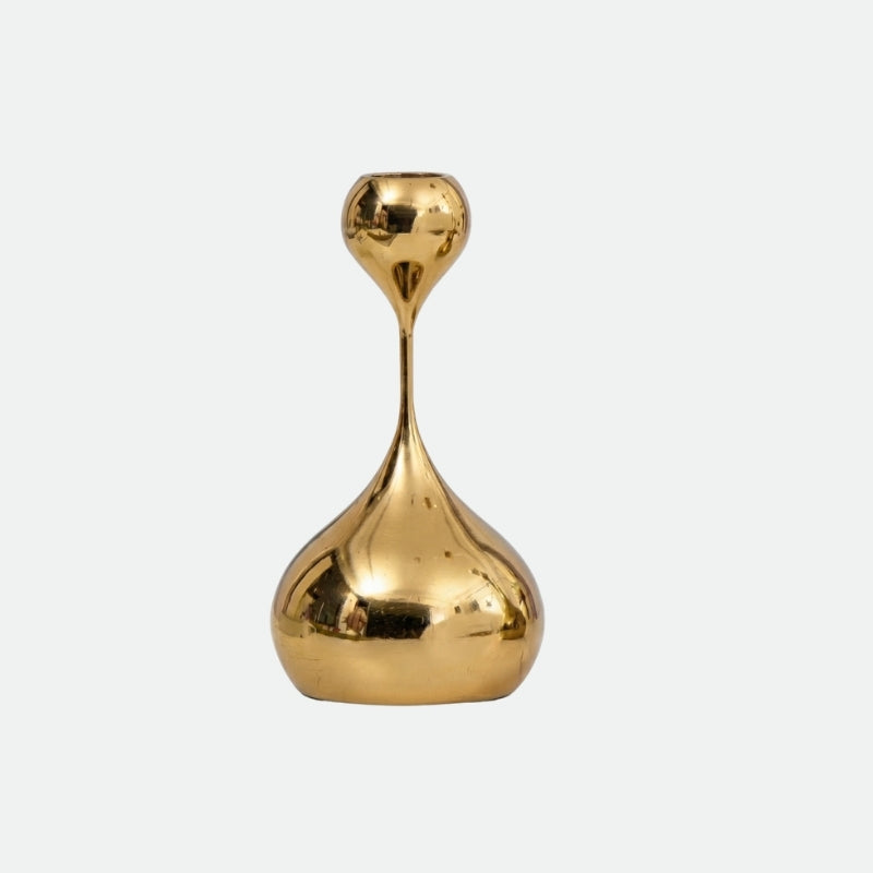 Ljusstake i mässing – Droppen Liten – 15 cm