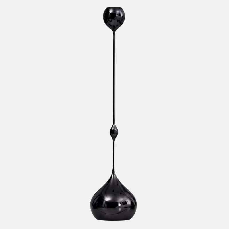 Ljusstake i svart nickel – Droppen Låg – 35 cm